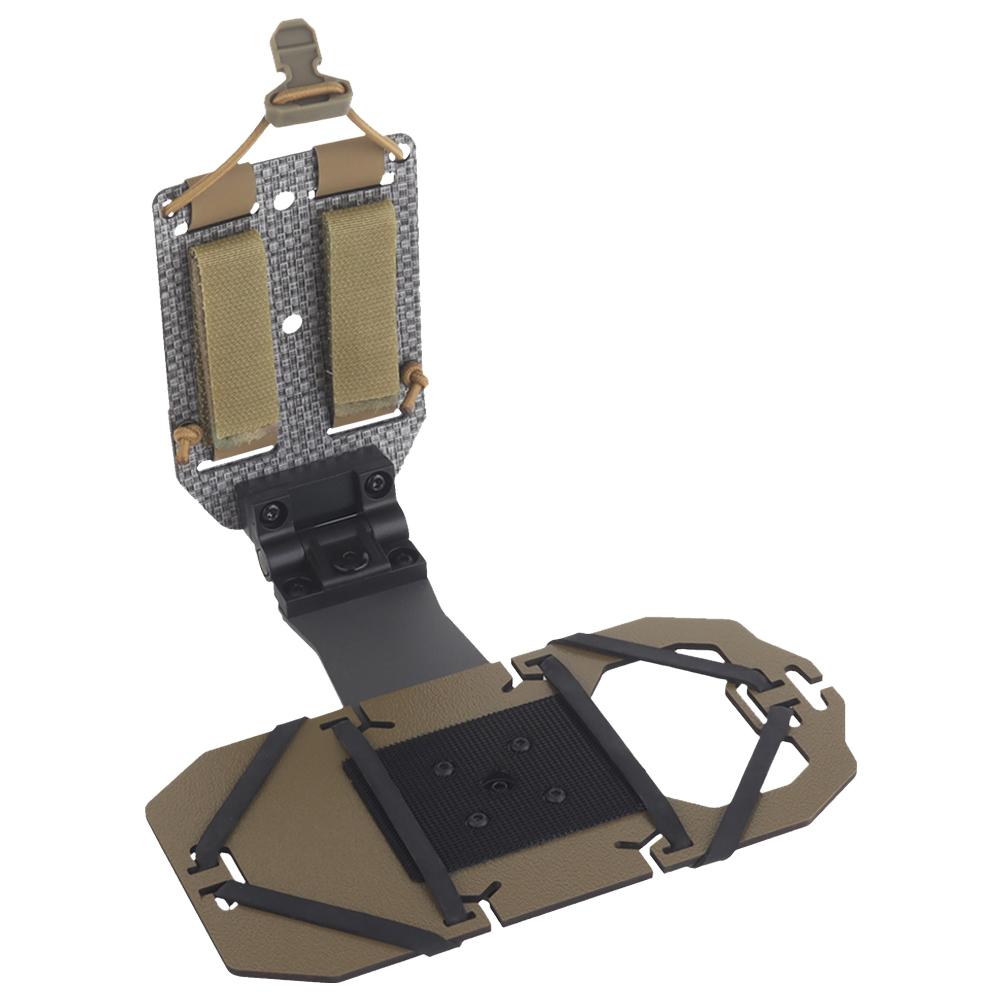 

Тримач для мобільного телефону Рейка Molle Складна навігаційна дошка 90° Обертова нагрудна сумка Чохол для карти Панель Регульований жилет Нагрудна монтажна пластина хакі