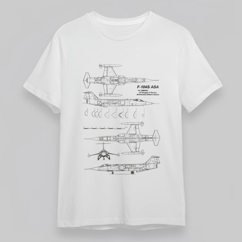 

Men s Plus Size Classic T-Shirt Fighter Jet Technical Drawing Multi-Angle Tee XL