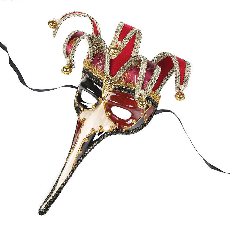 Antique Greek Roman Half-Face Masks Vintage Venetian Carved Masks for Party Halloween Masquerade Carnival Product For adult