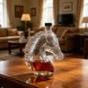 Horse Head Shape Whiskey Decanter, 350ml Glass Wine Bottle, Unique Bar Decoration, Durable Elegant Drinkware, Perfect Gift for Whiskey Lovers Men