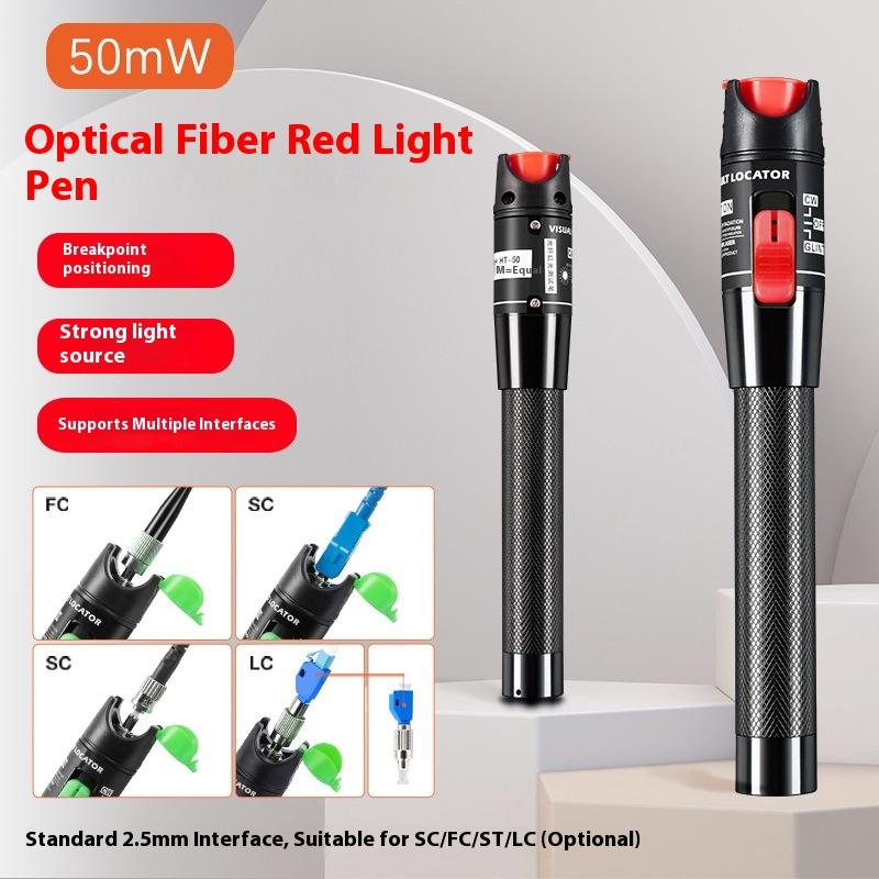 Glasfaser-Kabeltester Stift 100-5mW Visueller Fehlerortungsgerät Glasfaser-Kabeltester Reichweite VFL FC/SC/ST Optisch