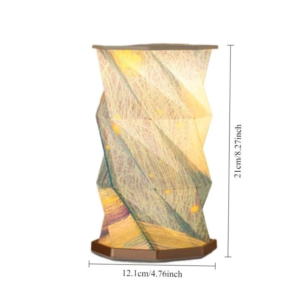 Creative Art Starry Night Light Starry Sky Pattern Origami Lamp Led Table Lamp  Christmas Gift