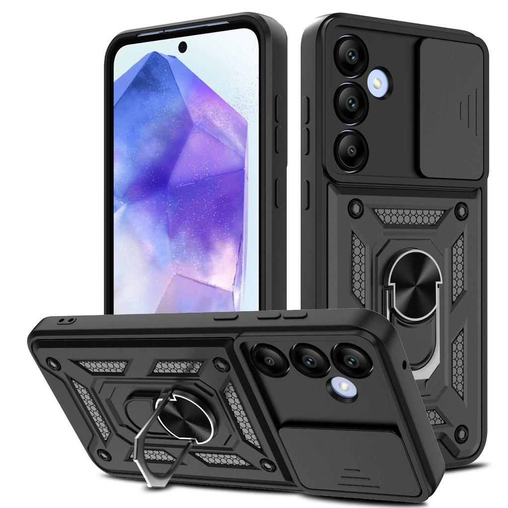 Military Armor Case For Samsung Galaxy A56 A36 A26 A16 5G A55 A35 A25 A15 Cover Shockproof Heavy Duty Ring Stand Holder Shell