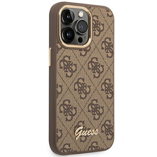 Guess Guhcp14Xhg4Shw Iphone 14 Pro Max6,7 Brązowy/Brown Hard Case 4G Vintage Gold Logo
