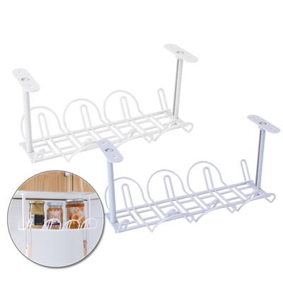 Home Table Bottom Steckdosenhalter Hängeregal Drahtkorb Organizer