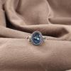 London Blue Topaz Ring, 925 Solid Sterling Silver Gemstone Jewelry, Handmade Ring, For Thanksgiving