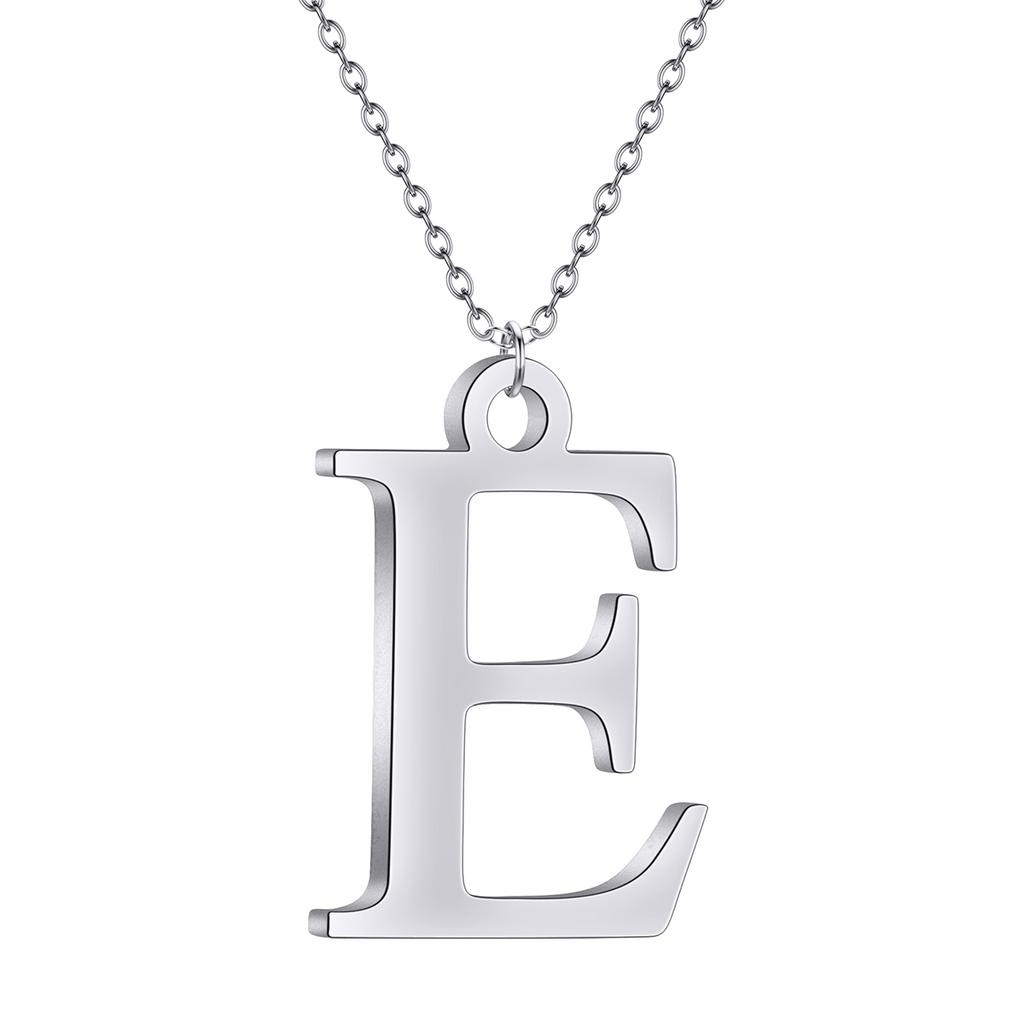Kinitial A-Z English Alphabet Letter Pendants Necklaces For Women Metal Jewelry Simple Initial Chain Choker Collares