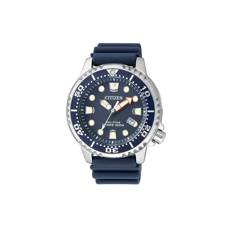 Citizen Promaster Series 200M Waterproof Casual Eco-Drive Quartz Movement Stainless Steel Watch Men watches Blue BN0151-17L Blue Dial