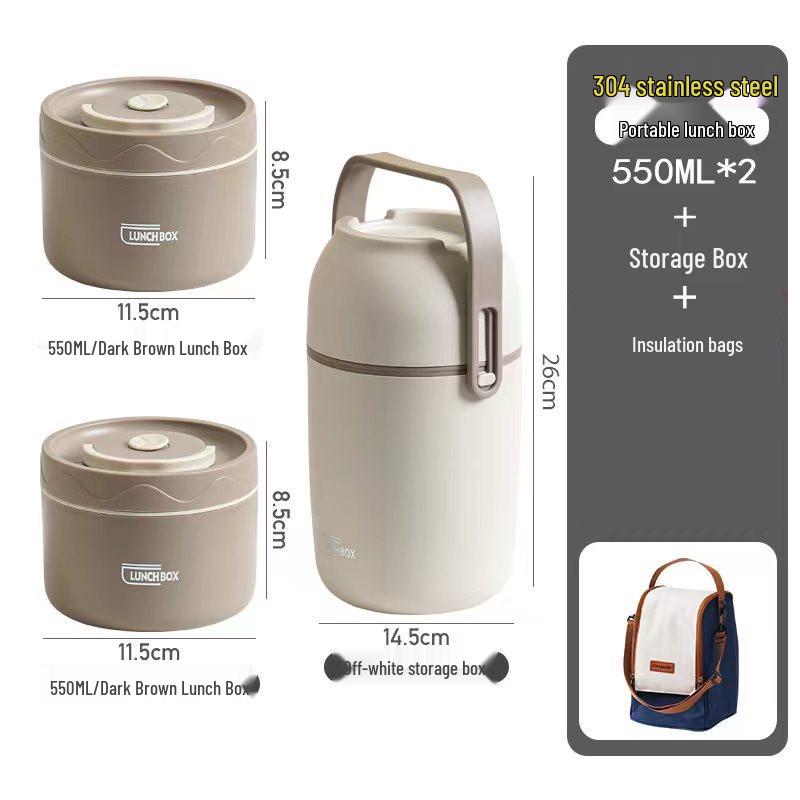 Large Capacity Multilayer 304 Stainless Steel Insulated Lunch Box for Office & Students
