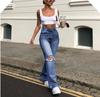 Jeans da donna strappati slim svasati