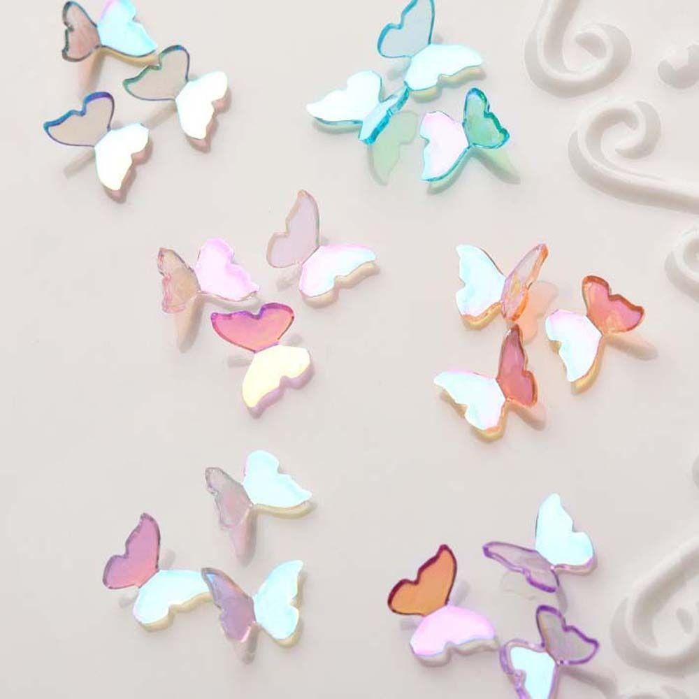 Symphony 3D Nail Jewelry Manicure Accessories Aurora Nail Rhinestones Butterfly Nail Decorations
