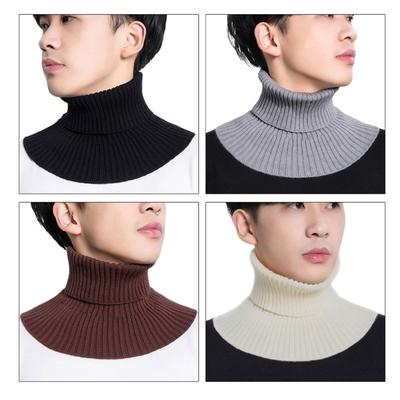 Sciarpa con colletto finto da donna per uomo Sciarpa con colletto falso elastico lavorato a maglia Sciarpa avvolgente staccabile antivento da ciclismo invernale calda