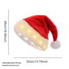 Qiaochi Christmas Decoration Plush Luminous Led Christmas Hat Santa Hat Christmas Supplies