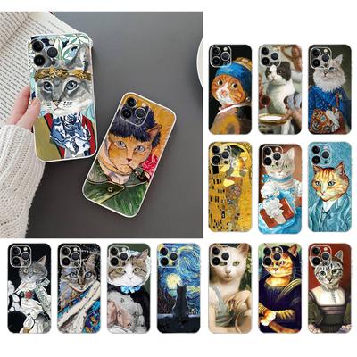 Phone Case For Iphone 14 13 12 11 Pro Max Xs Max Xr X 12mini 14 Plus Se Van Gogh Art Cat Case Funda Capa Cell