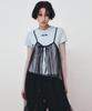 Robe Nigaennikol à Pois Transparente Superposée avec Remplissage_Noir