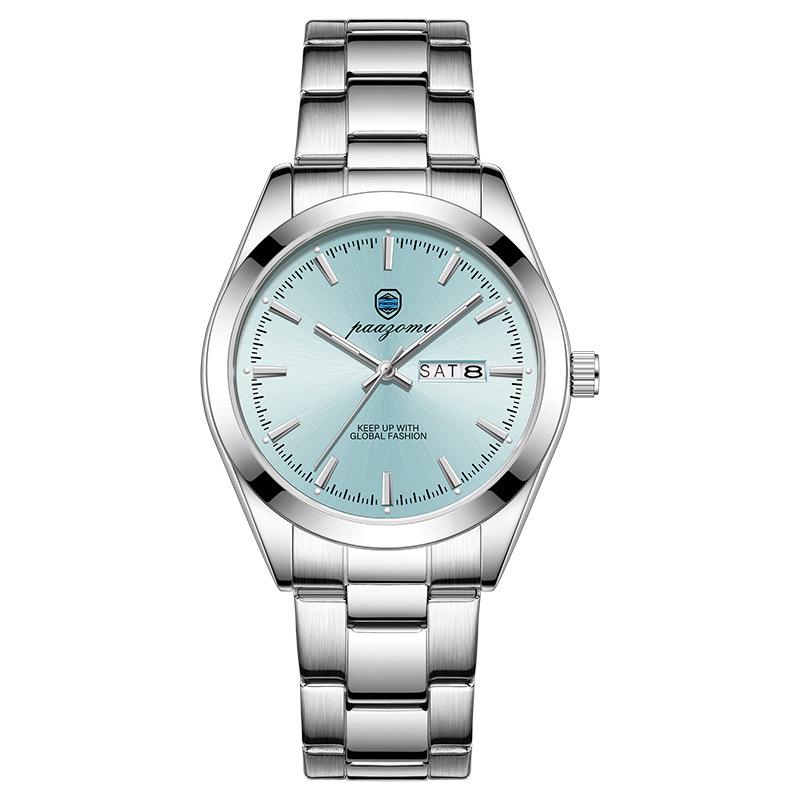 Swiss Men s Luminous Quartz Watch with Double Calendar