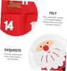 Felt Santa Claus Countdown Calendar Wall Hanging Decor for Festive Home Atmosphere Safe Material Christmas Door Decoration