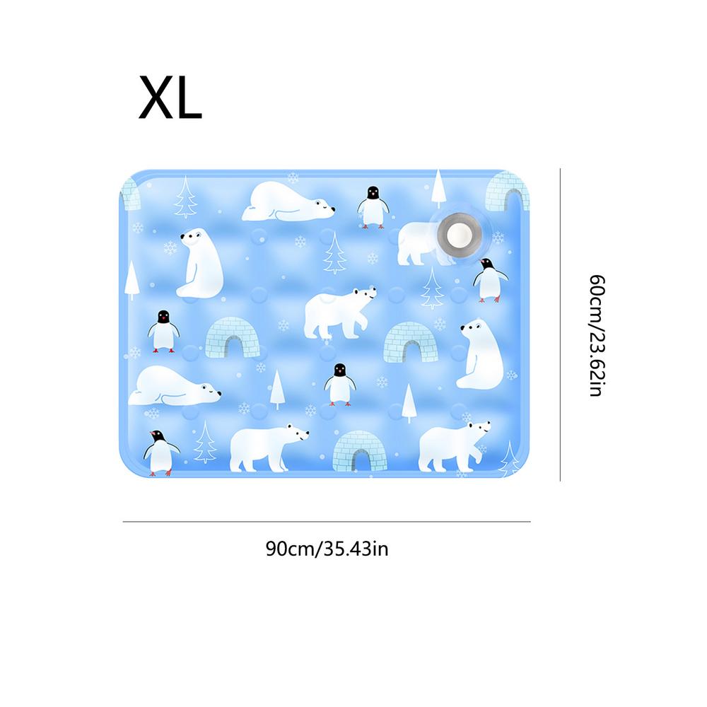 

Pet Cooling Mat Dog Cat Sleeping Pad Cool Ice Silk Portable Mattress Blanket Summer Small Animal Cats Dogs Cold Bed Mat S синий