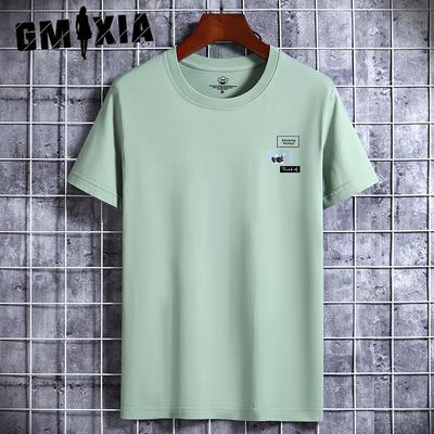 Baumwoll Kurzarm T-Shirt Herrenmode Lockeres Halbarmhemd Bedruckt