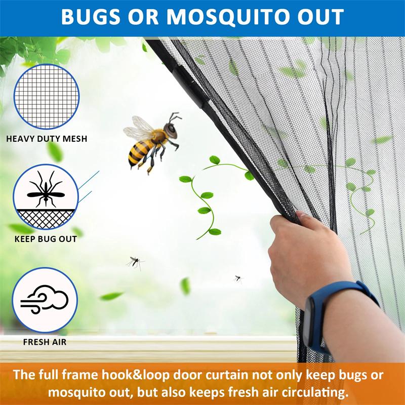 Summer Mosquito-Proof Mesh Screen Door Curtain Anti Mosquito Net Door Screen Auto Mesh Magnetic Screen Door