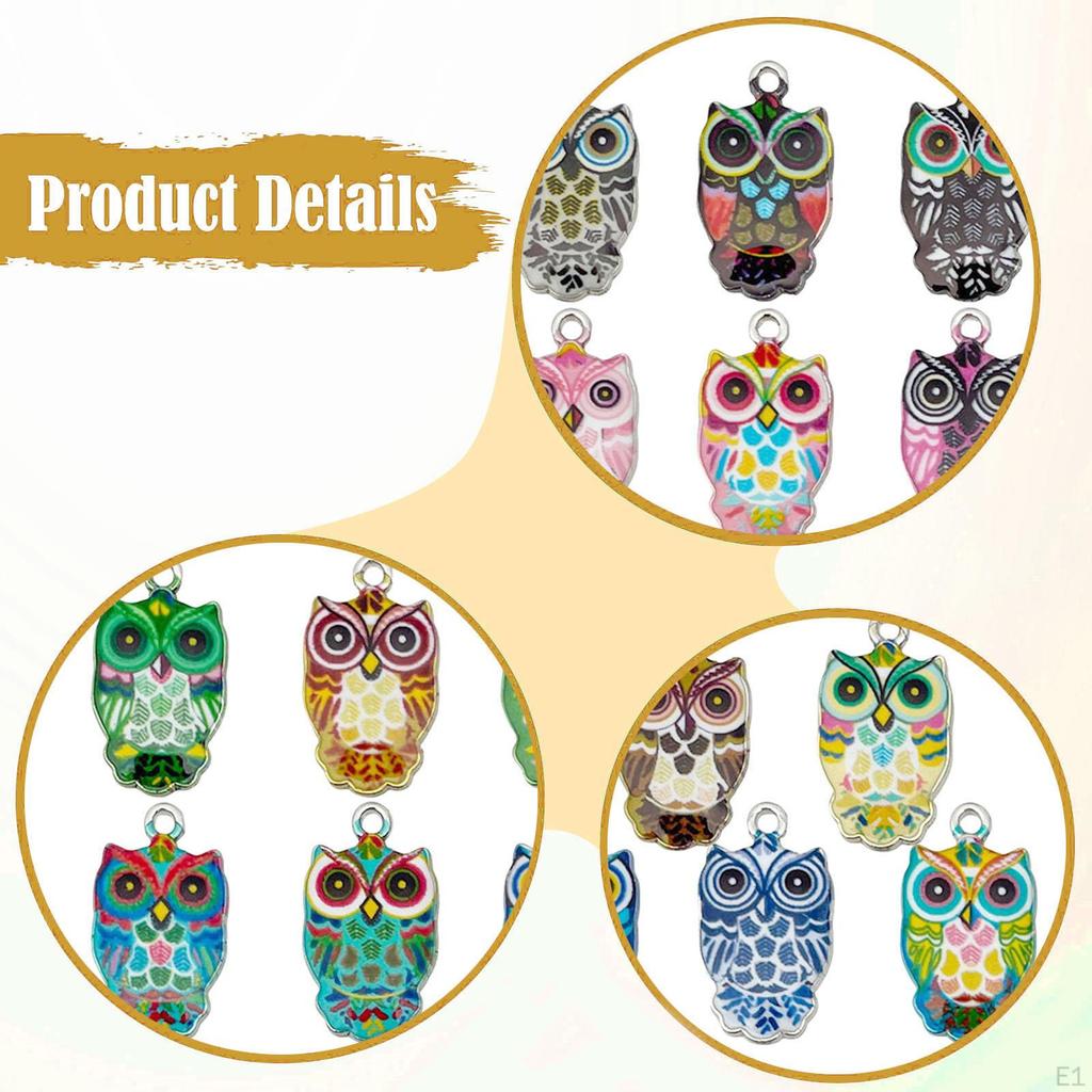 20 Pieces Jewelry Making Charms Craft Supplies Decoration Small Accessories Fashion Owl Pendants