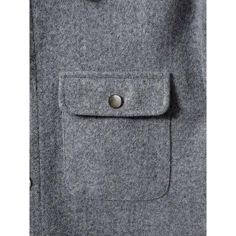 New Style Men's Turn-down Collar Jacket, Loose-fitting Casual Corduroy Work Jacket for Men