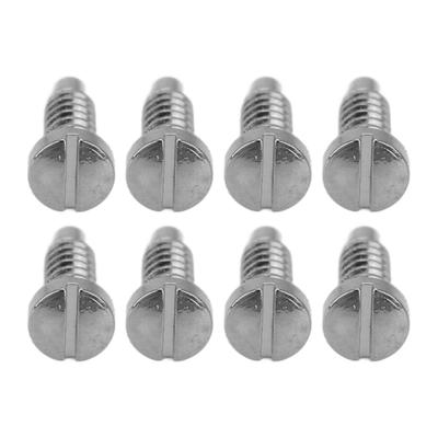 8pcs Watch Back Cover Screw Professional Stainless Steel Watch Back Case Slotted Screw Repair Parts Accessory Silver