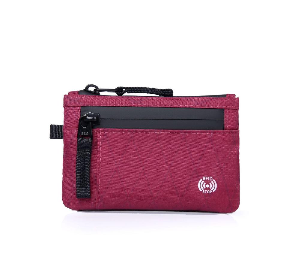 RFID Coin Purse Anti-Theft Card Holder X-Pac Mini Travel Wallet with Keychain