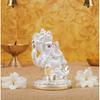 Silver And White Ganesh Idol For Car Dashboard Small Ganesha Murti Ganpati Idol For Home Decor Puja Lord Ganesh Statue
