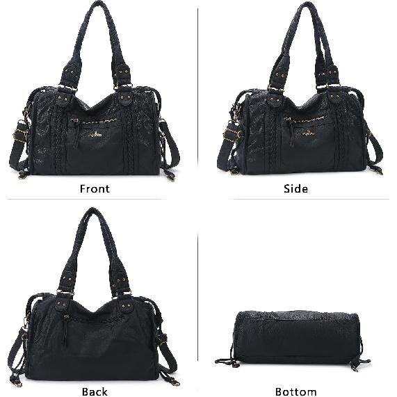 Angel Kiss Hobo Bags For Women Vegan Leather Hobo Satchel Handbags Large Tote Purses Shoulder Bag