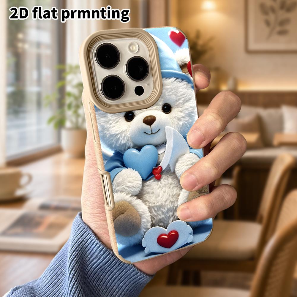 Phone Case: Lambskin 2D Flat Samsung Galaxy A34 A35 M05 M06 S20 S22 S21 FE Plus 5G Protective Case, Angel Bear, Christmas and Halloween Gift