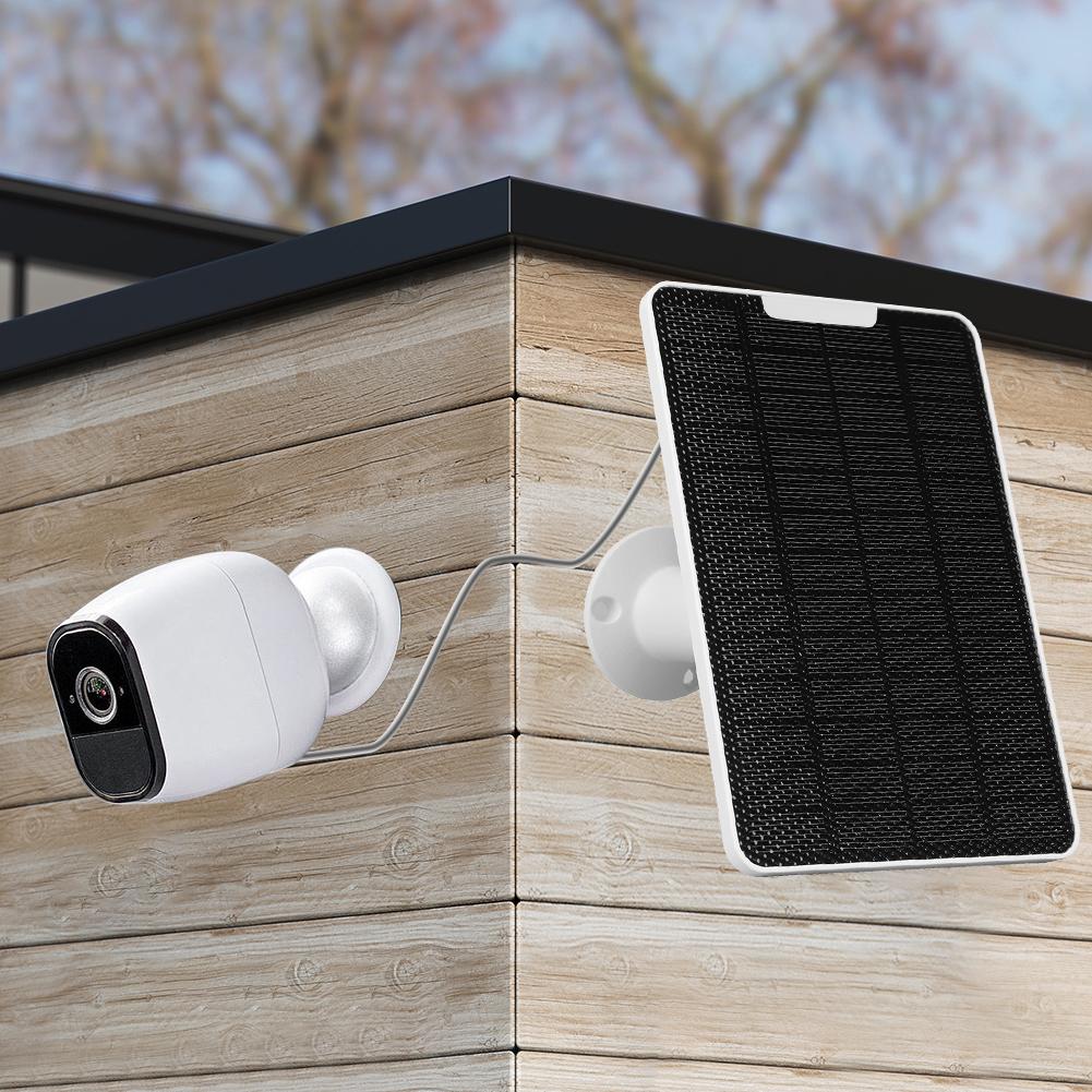 10W IP Security Camera Charger with Charging Cable Solar Panel Kit 360 Adjustable Bracket for Wireless Outdoor Security Camera