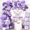 151-teiliges lila Latex-Ballon-Set, geeignet für Geburtstagsfeiern, Hochzeiten, Valentinstag-Partydekoration