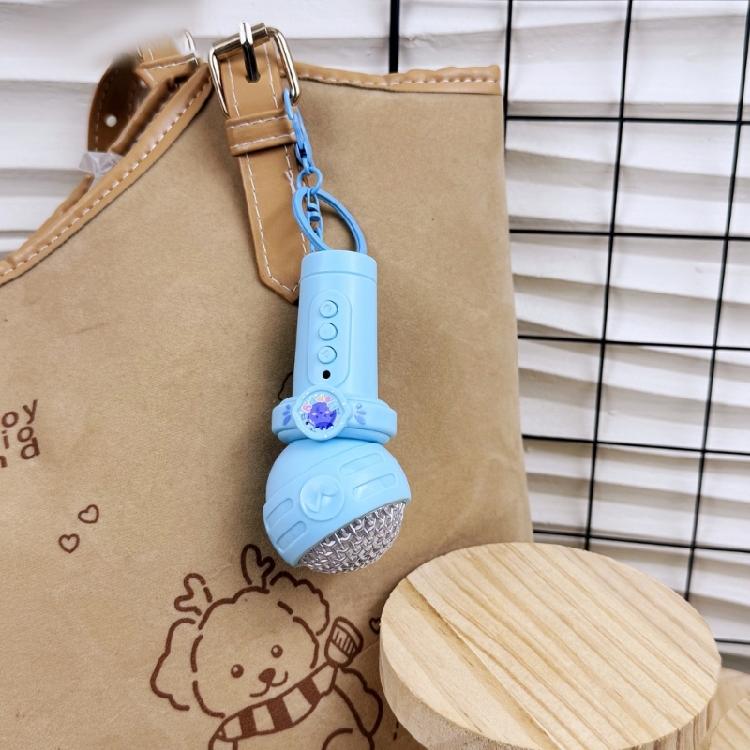 Kids Microphone Keychain Shape Recorder Pendant Reusable Recording Function Compactly Keyring Design Safe ABS Gift Item