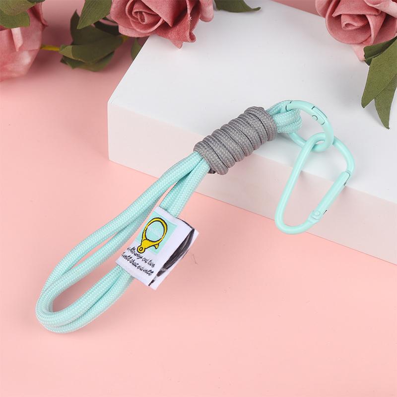 Colorful Wrist Strap Keychain Creative Braided Lanyard Keyring For Women Anti-Lost Phone Charm Bag Pendant Accessories