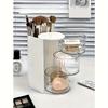 Rotating Multi-Layer Vanity Organizer: Puff, Eyebrow Pencil & Pen Holder