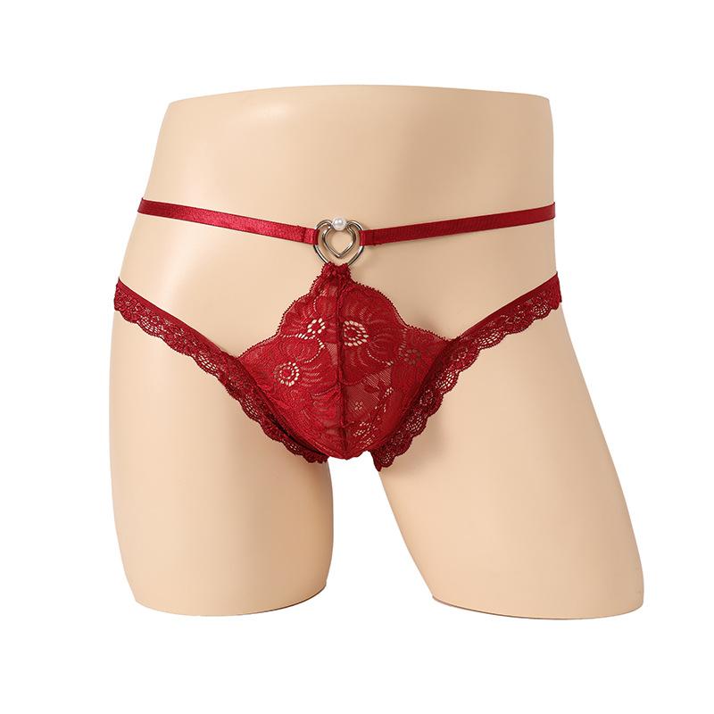 Circle Lace Sexy Underwear Stretch Sexy Men's Couple Panties T-Pants Boxers