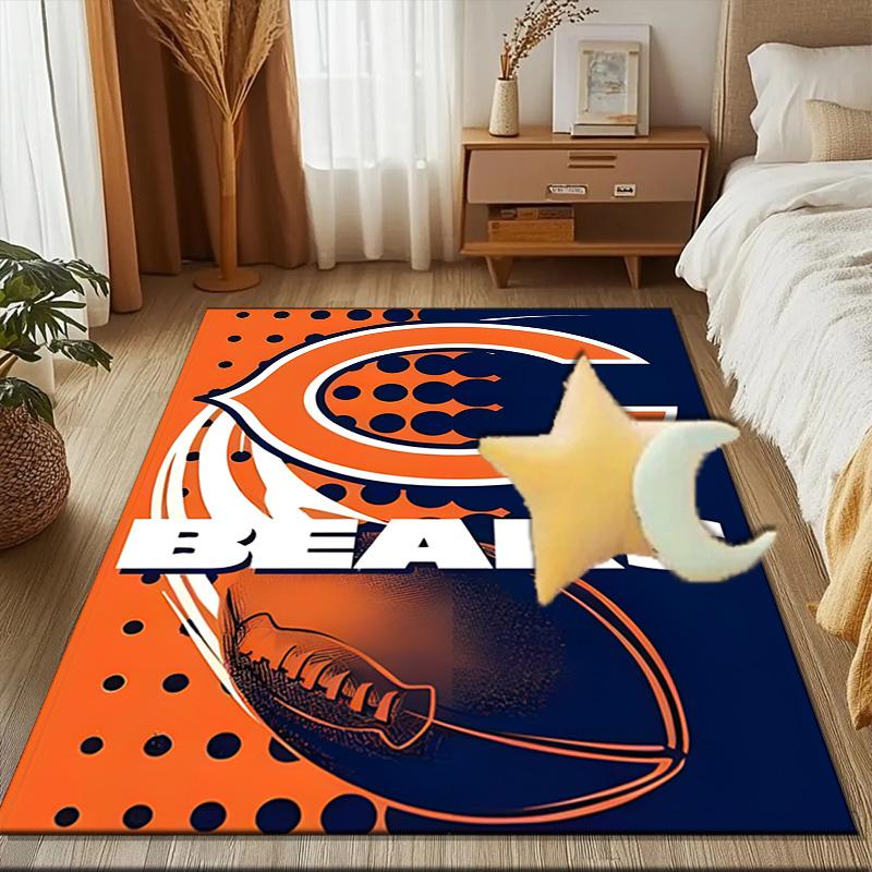 Chicago Bears Rug Game Carpet, Floor Mat for Bedroom Living Room Entryway Rug, Home Decor Idea Gift for Christmas Birthday