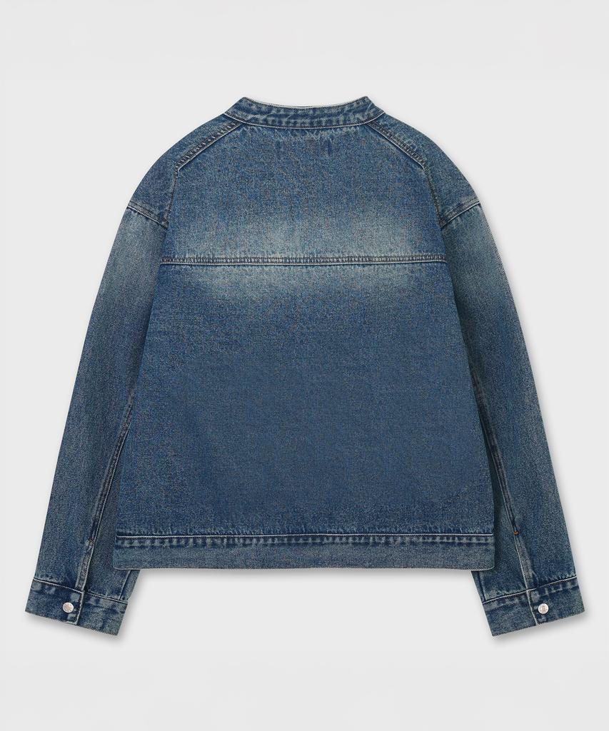 Plac Biker Denim Jacket Mid Blue