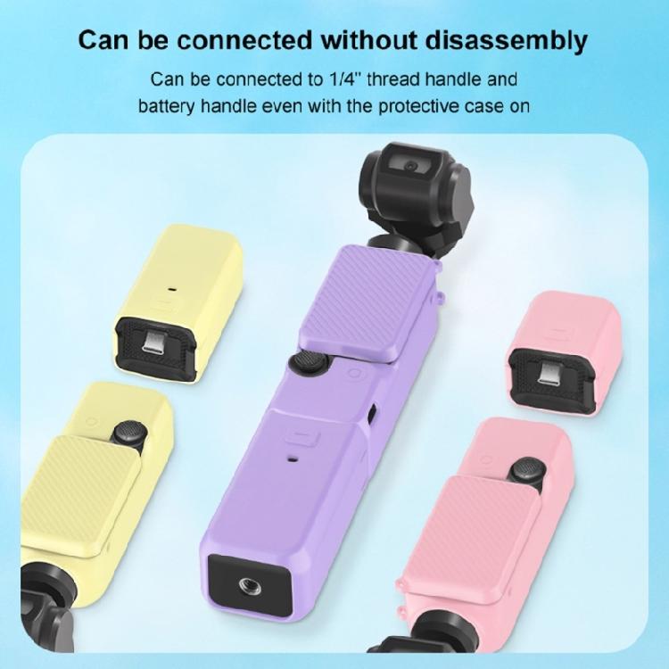 Étui de Protection en Silicone pour Caméra Sportive Panoramique Pocket 3 Housse de Protection Anti-poussière Cache-objectif Manchon de Protection