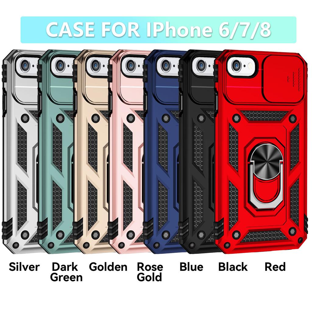 Do etui iPhone SE iPhone SE 2020 2022 2023 Fundas Coque Slide Lens Magnet Ring Holder Back Case Do iPhone 6 7 8
