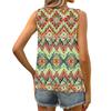 Women's Summer Vest Loose Pleated Round Neck Shirt Casual Sleeveless Top