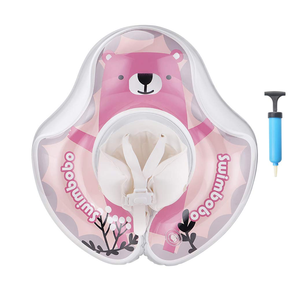 

Детский надувной круг для купания с отверстиями для ног для детей 6-36 месяцев (розовый) розовый