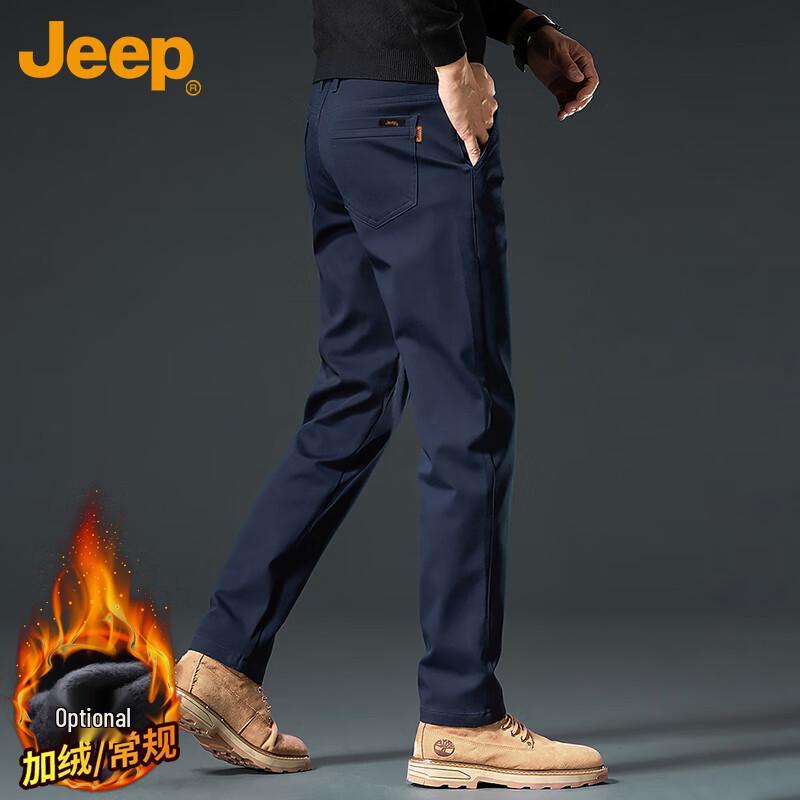

JEEP Men s Autumn/Winter Business Casual Straight-Leg Pants 36