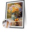 1 Stück DIY Malen nach Zahlen Set Blume Rahmenlose Leinwand Wandkunst Geschenkidee 40x50cm