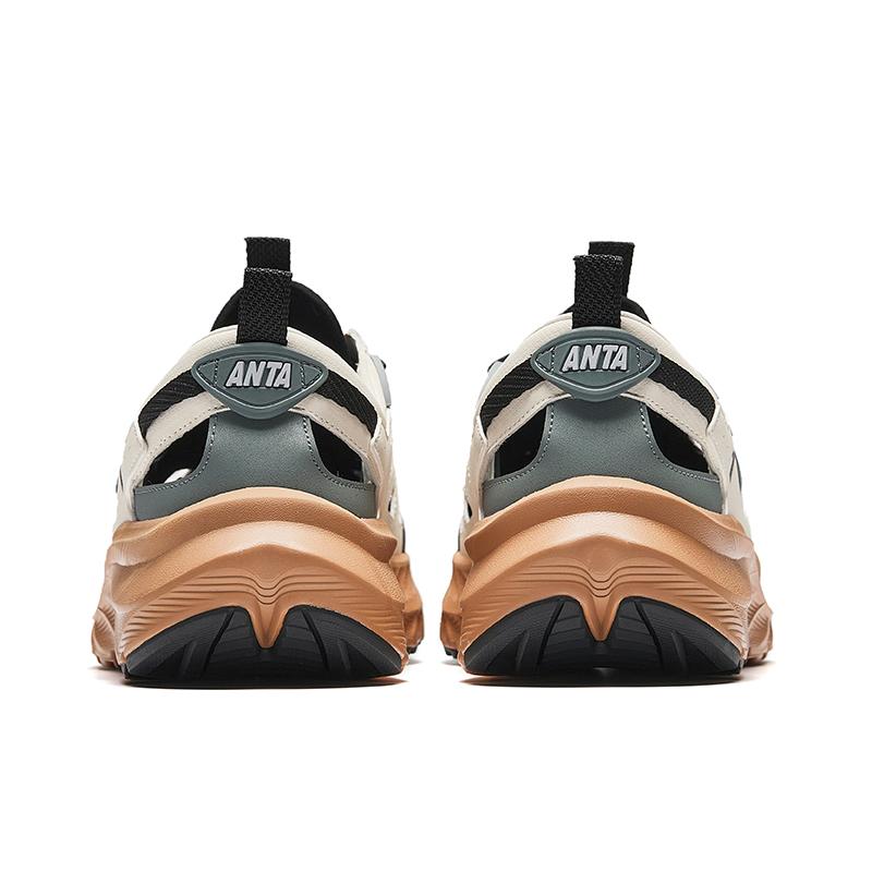 Anta Exploration Classic Versatile Sandals Durable Lightweight Breathable Non-Slip Water Shoes Men Sandals White Green Black 912528522-11