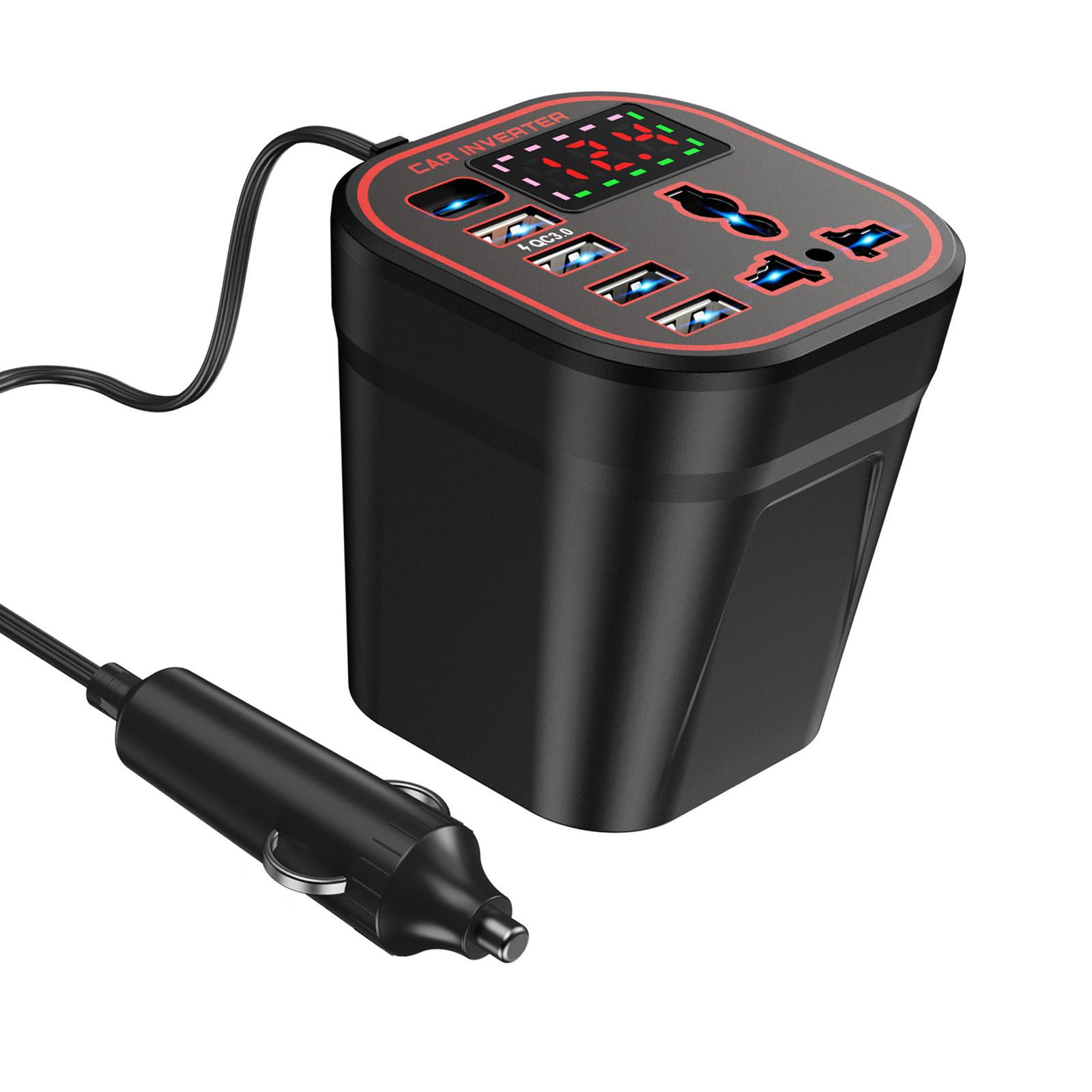 Efficient 200W Power Converter Inverter Quiet Operation For Cars Trucks Camping Road Trips Converts 12V 24V To 220V 1