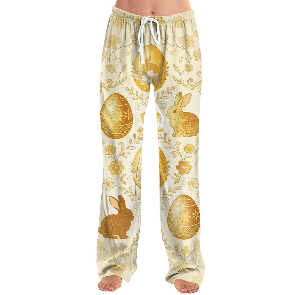 Modische lockere Freizeit-Hose für Damen mit Easter-Cartoon-Print