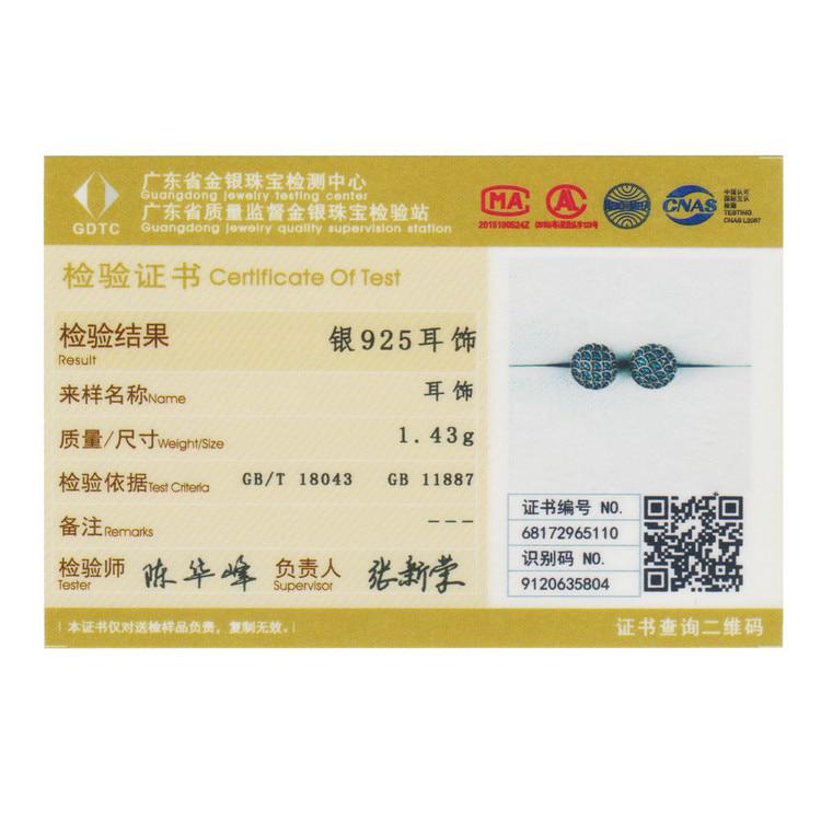 Bamoer Ekte 100 % 925 Sterling Sølv Vintage Elegance øredobber Clear CZ For kvinner Fine smykker