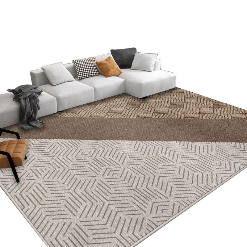 Geometric Crystal Velvet Carpet - Dirt-Resistant Floor Mat for Living Room and Coffee Table